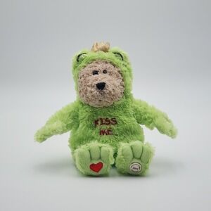 Starbucks 29th Edition Bearista Bear Plush In Kiss Me Green Frog Prince 10" 2004